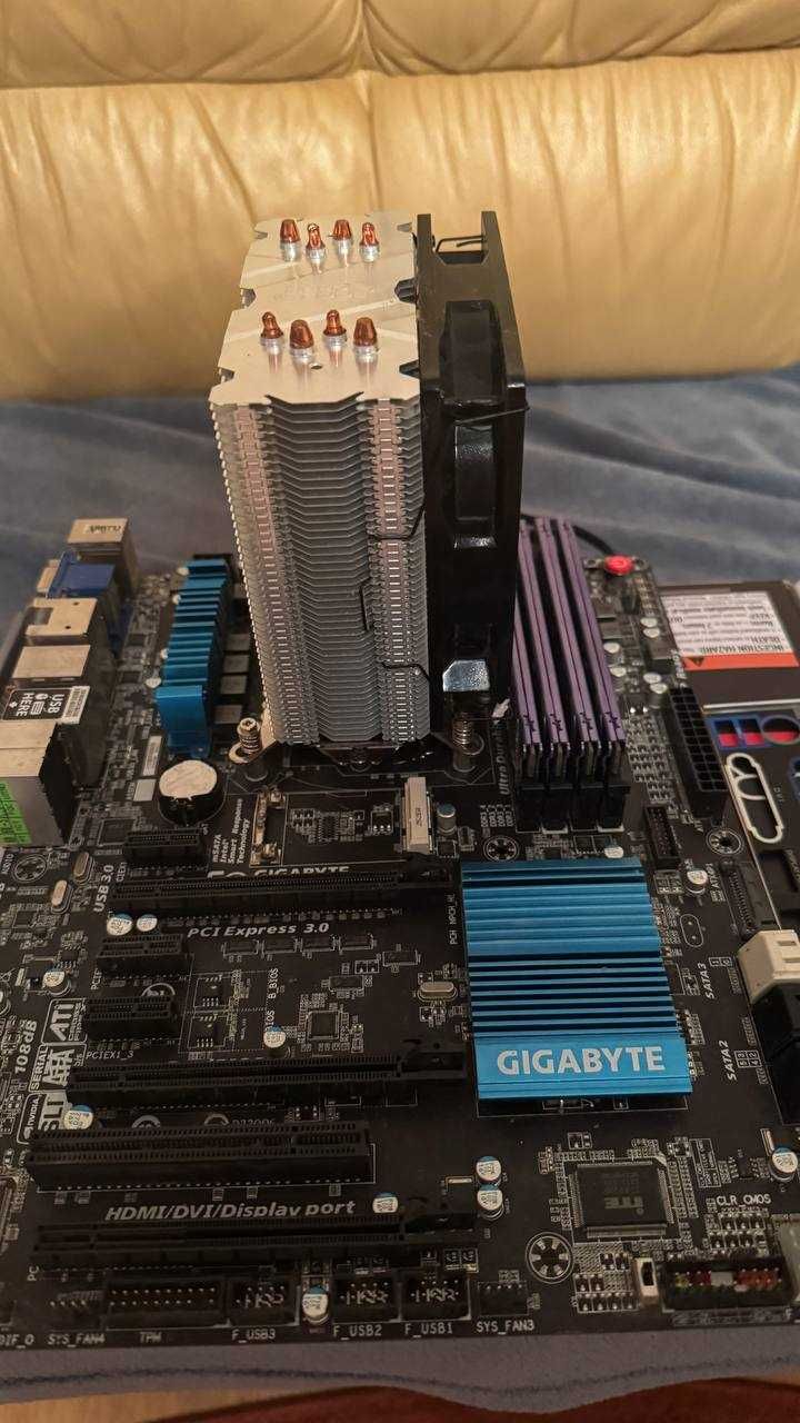 Комплект GA-Z77X-UD3H + Intel i7-3770 + 16 ГБ DDR3 HyperX + кулер + IO