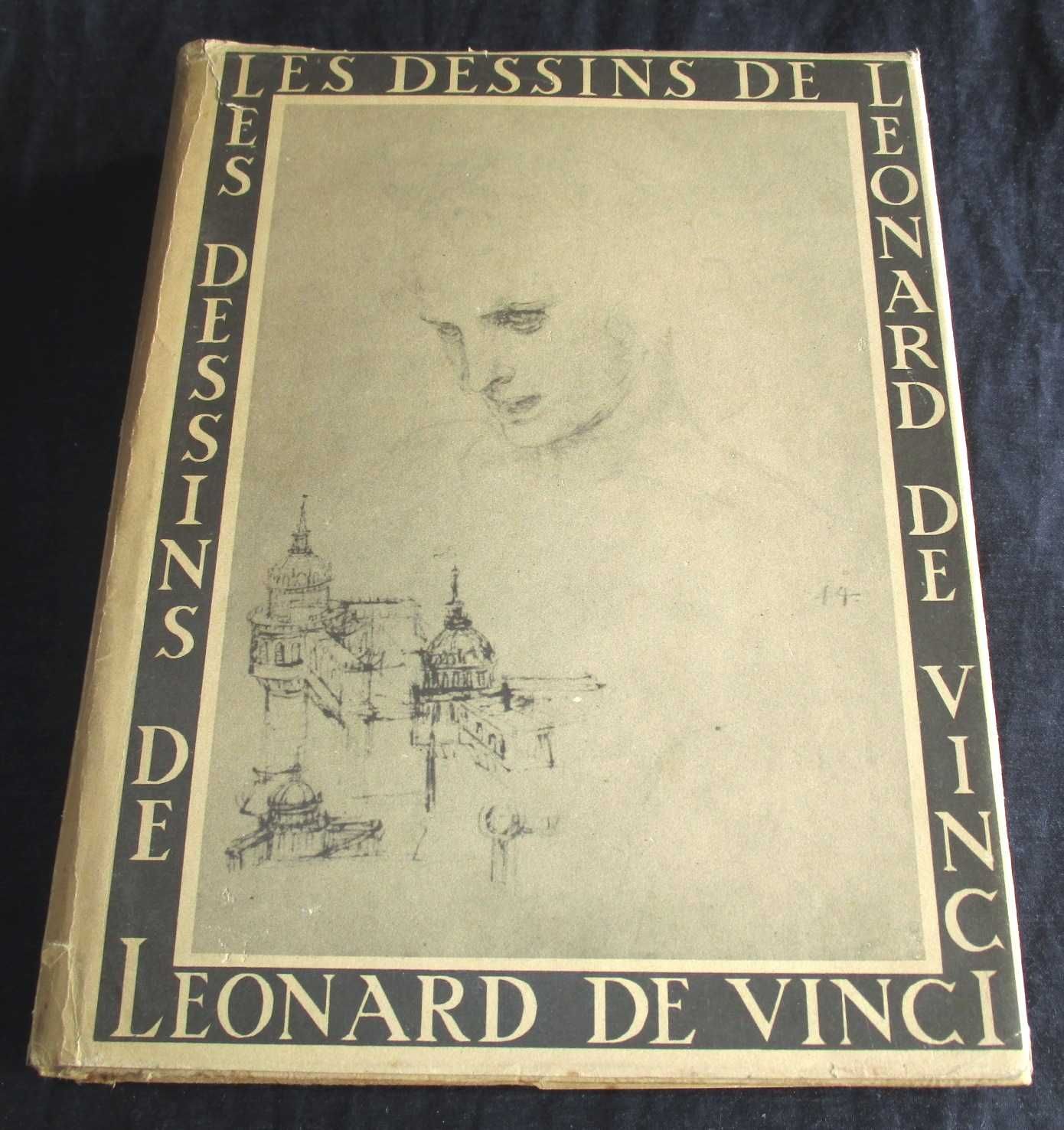 Livro Les Dessins de Leonard de Vinci Desenhos de Leonardo da Vinci