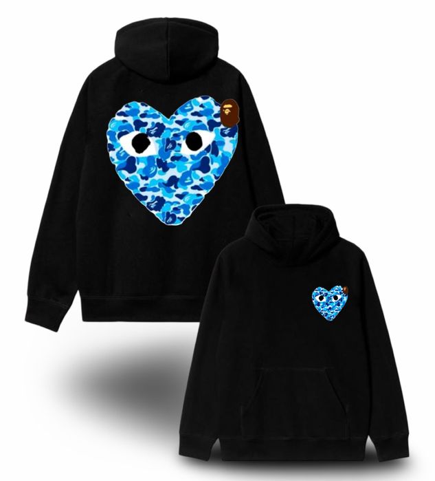 Худи Comme des Garcons Play Logo унисекс плей с сердцем толстовка New