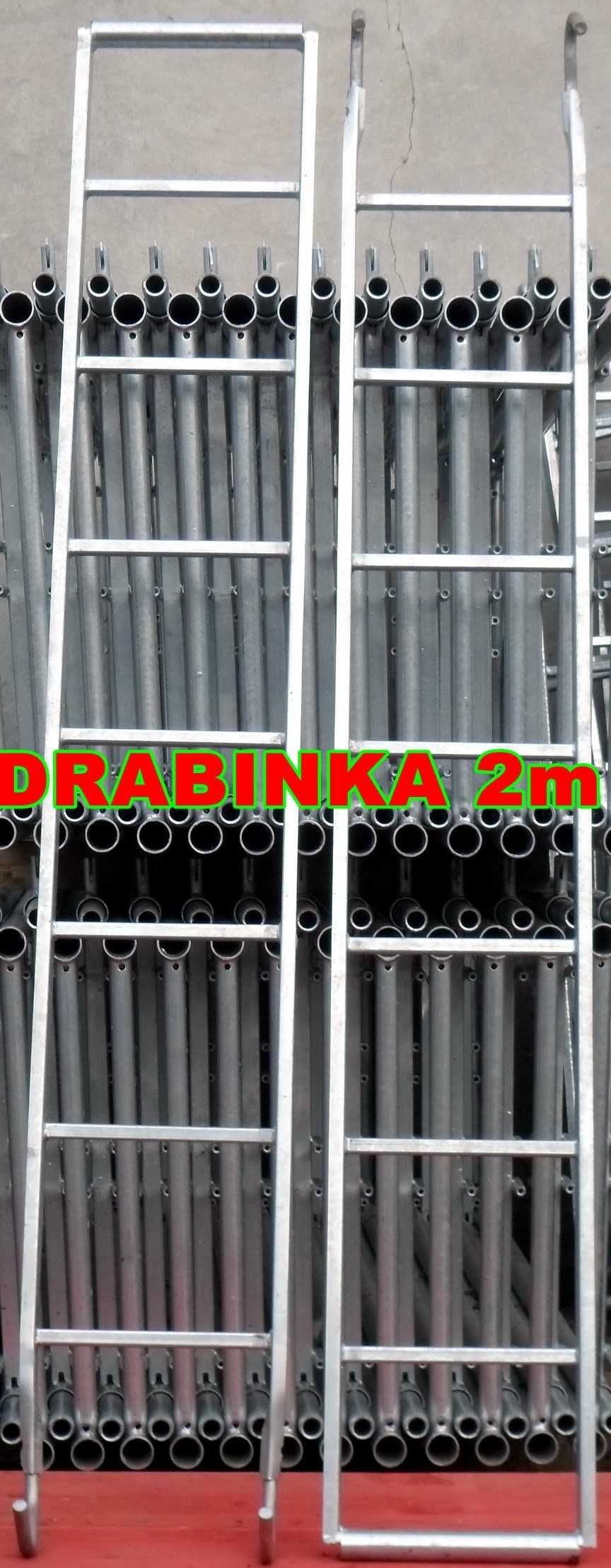 Rusztowanie Warszawskie Drabinka stalowa ocynk ogniowy 2 m uniwersalna