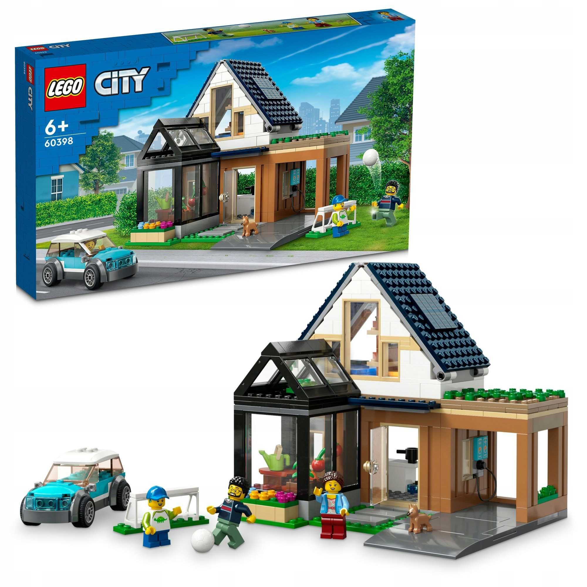 Конструктор LEGO City Семейный дом и электромобиль 60398