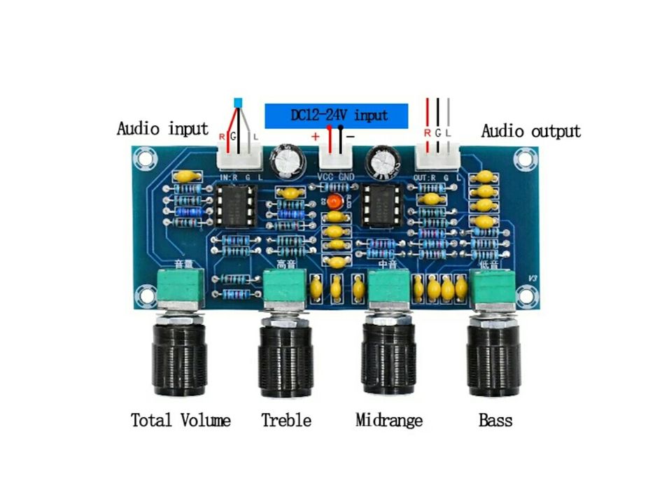 Темброблок XH-A901 NE5532 . предварительный усилитель. DC 8-24 V.