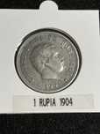Monarquia ( India ) D. Carlos I - Rupia 1904