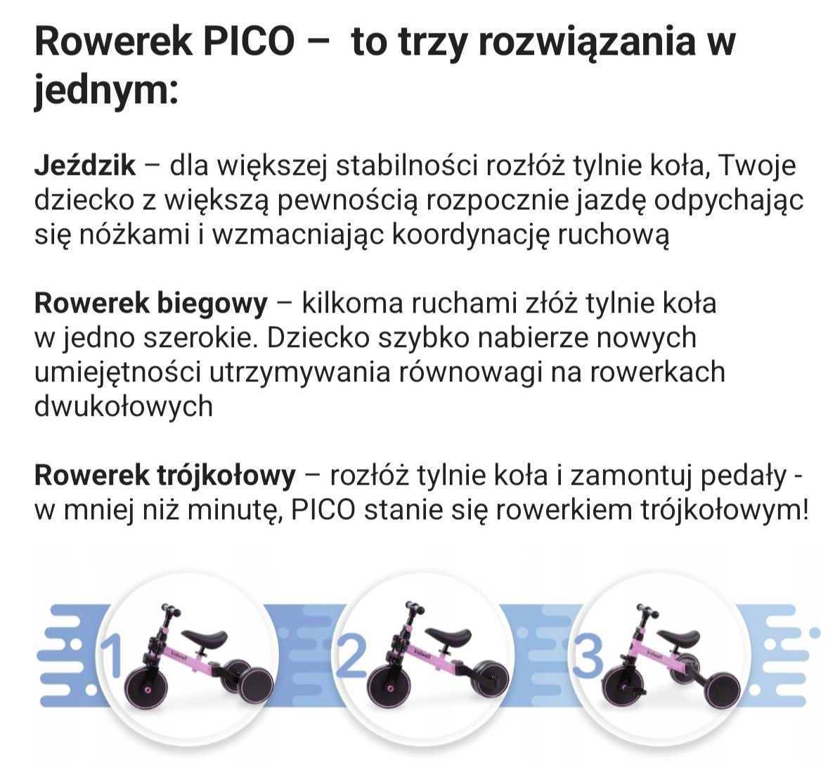 Rowerek dziecięcy 3w1