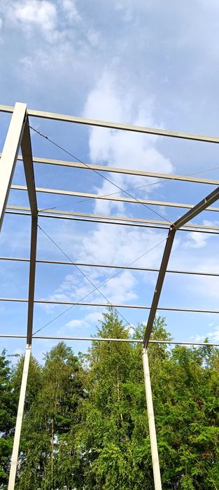 Konstrukcja hala magazyn garaż dźwigary słupy 6mx20mx4m IPE160
