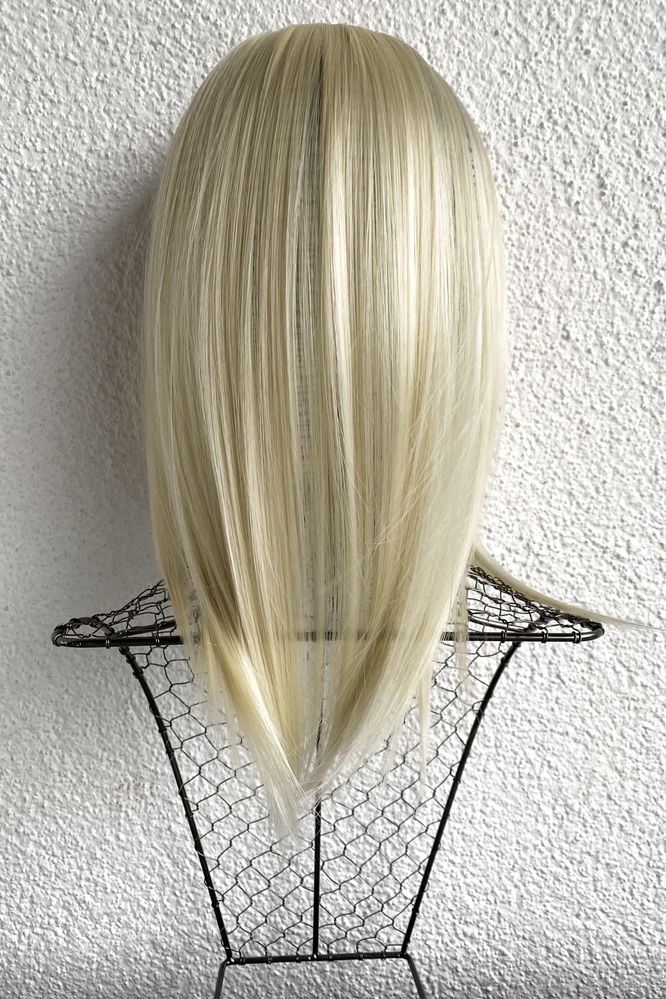 Włosy doczepiane, jasny blond, topper, tupet ( 465 )