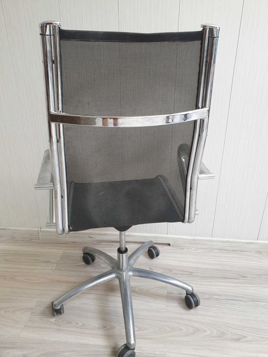 krzesło na kółkach chrom fotel biurkowy