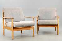 2 fotele duńskie drewniane / para  foteli duńskich lata 60-te