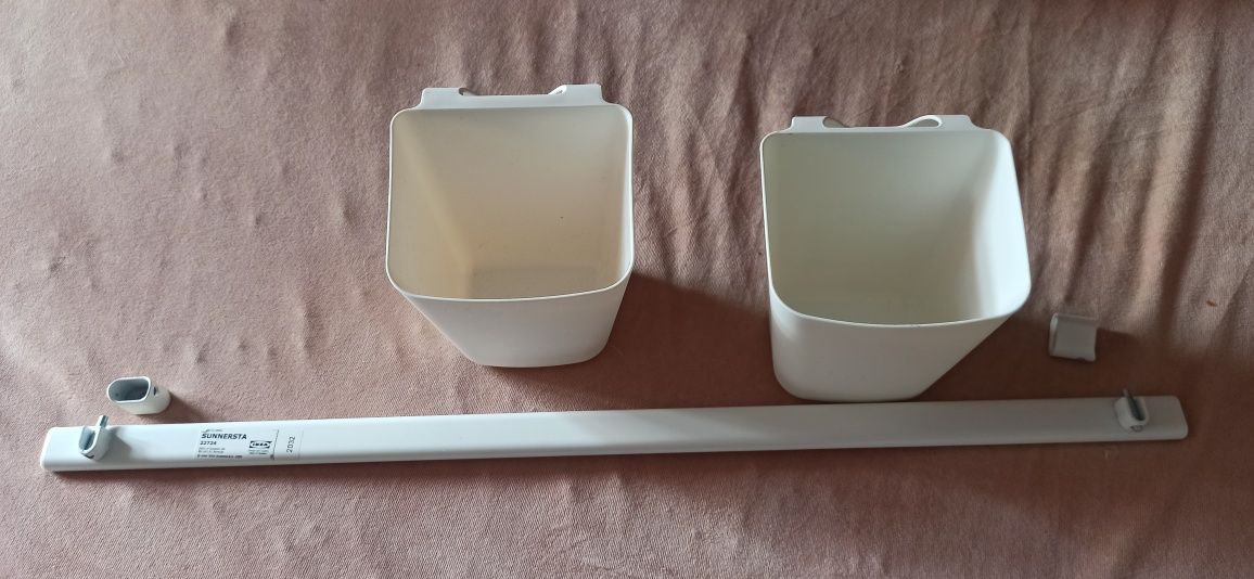 Drążek i pojemniki IKEA