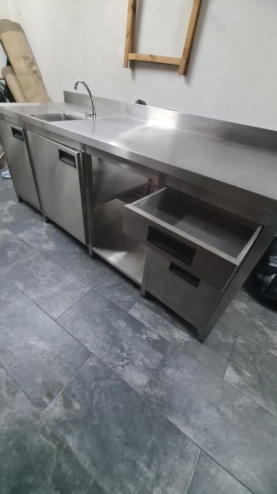 Bancada inox com pia