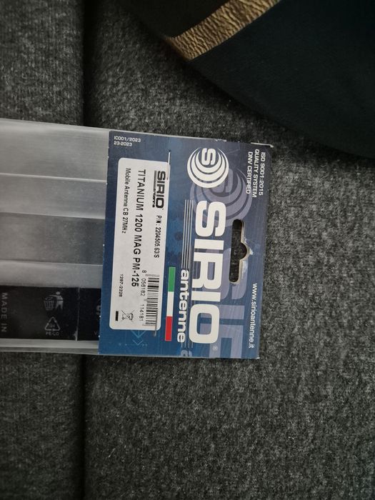 SIRIO TITANIUM 1200 PM-125 Antena CB magnesowa 125cm kabel 3,60m