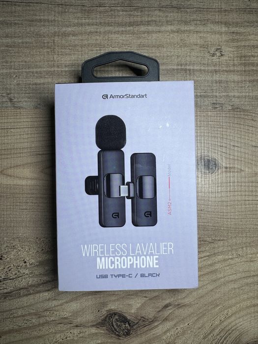 Бездротовий петличний мікрофон ArmorStandart ASM2 USB Type-C Black