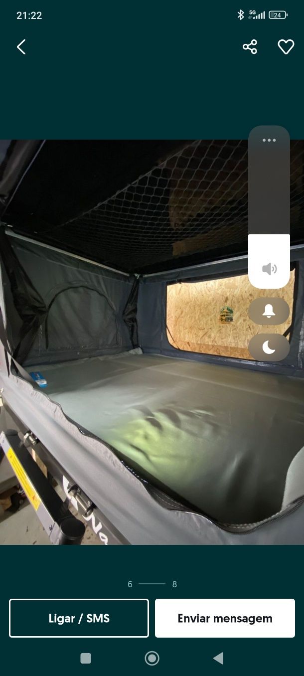Tenda de tejadilho 1.90 por 1.40