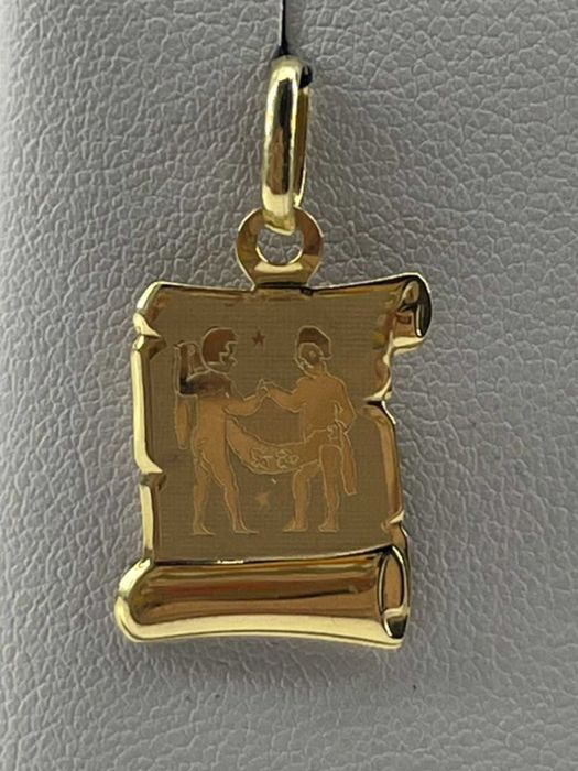 Złota zawieszka Znak Zodiaku Bliźnięta P: 585 G: 0,89