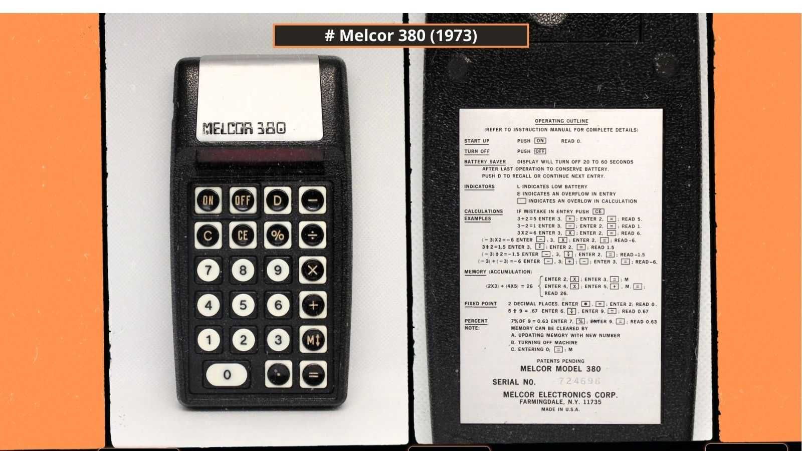 Calculadoras de Bolso Vintage - Tecnologia dos anos 70 – Valor DESDE €