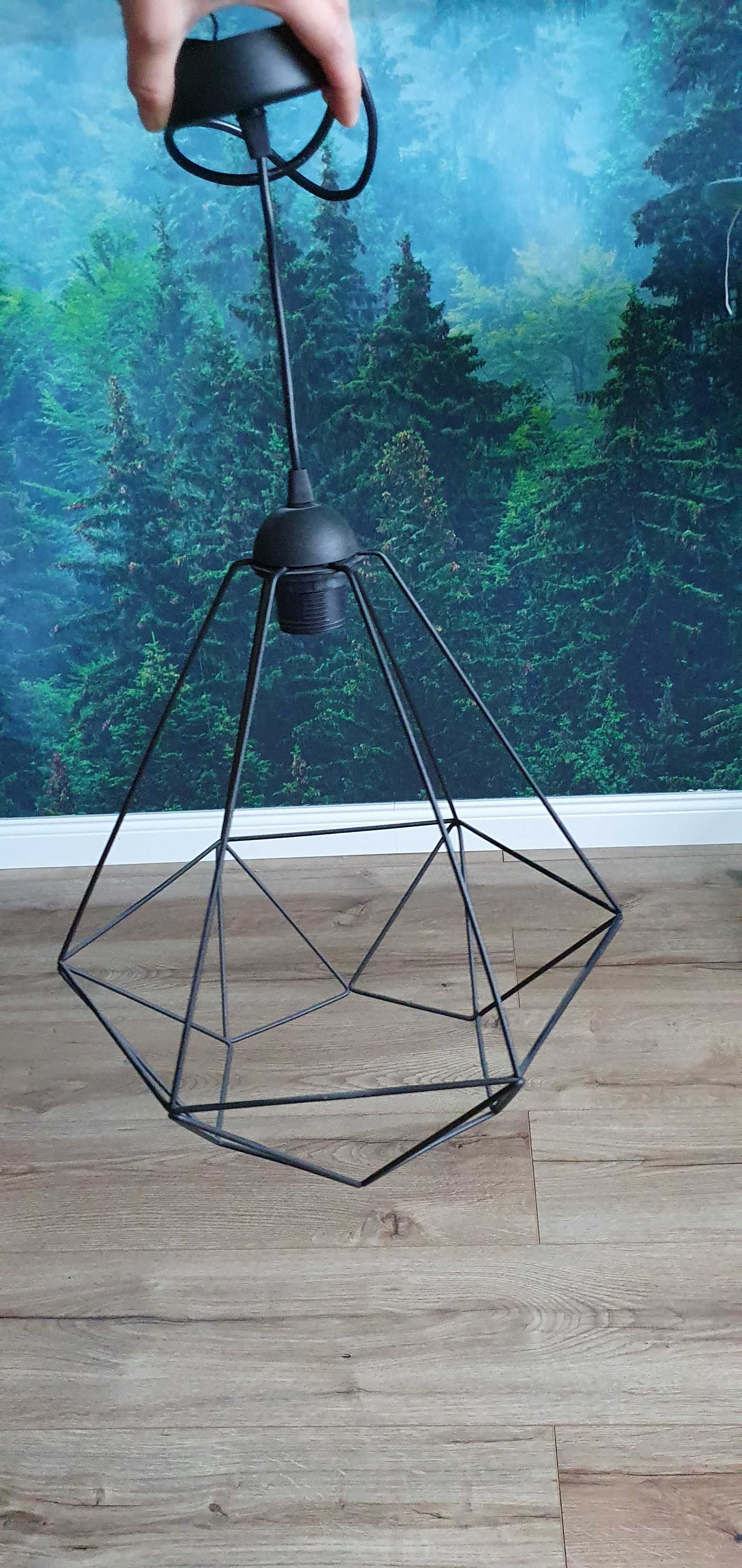 Lampa metalowa czarna loft retro