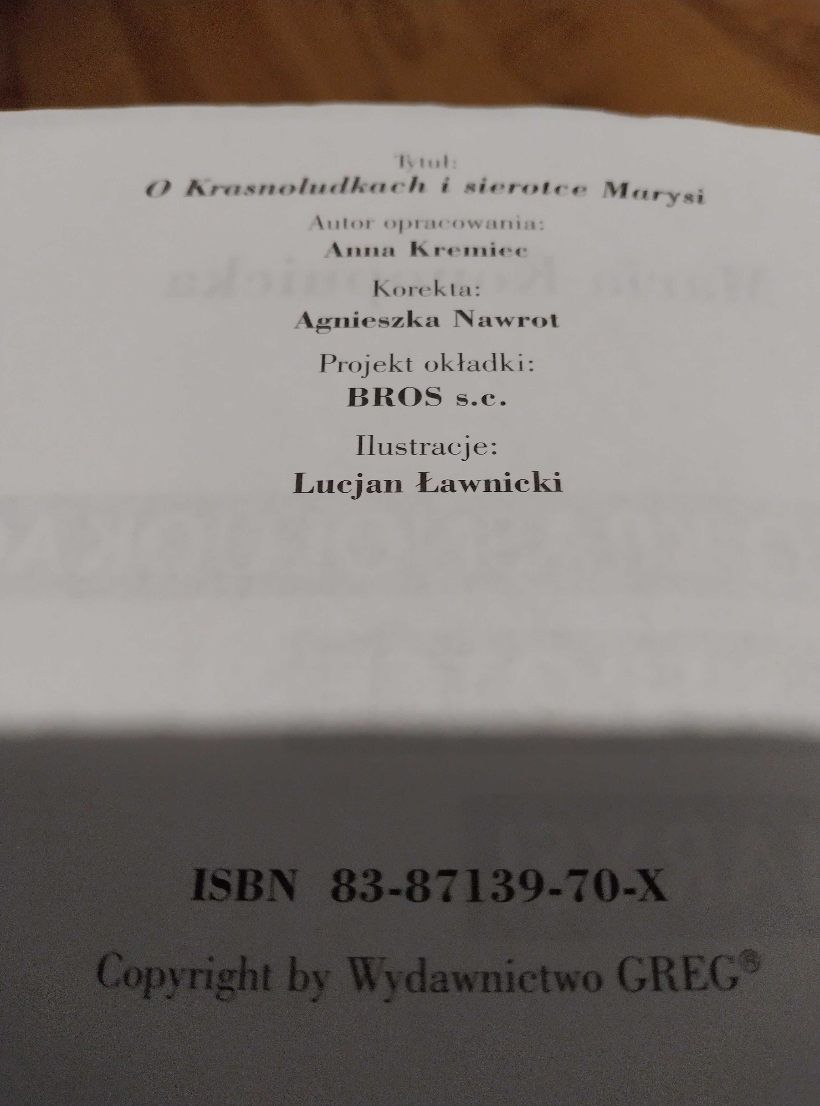 O krasnoludkach i sierotce Marysi, autor Maria Konopnicka