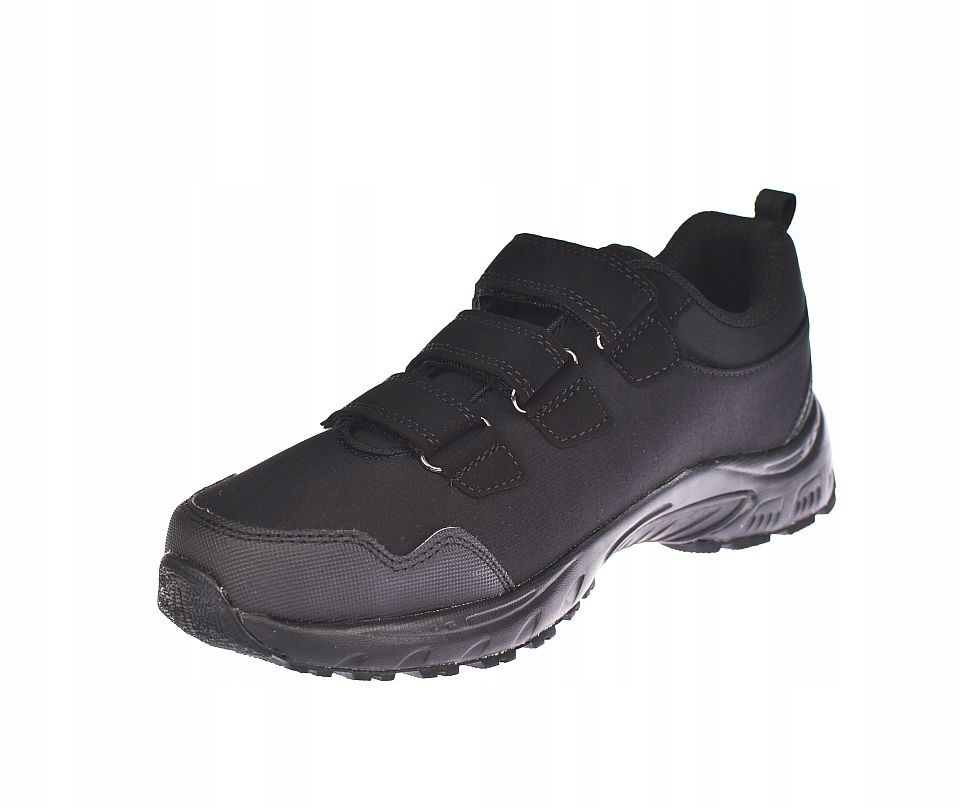 Buty na rzepy trekkingowe z membraną softshell HL 94/23 BK rozm. 36