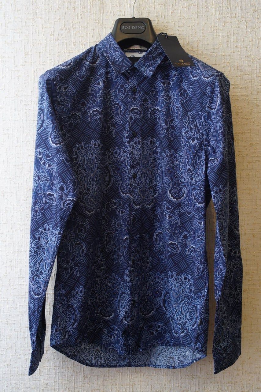 Рубашка SCOTCH&SODA (Голландия), синего цвета.