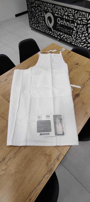 WYPRZEDAŻ EKSPOZYCJI - Fartuch szefa, długi biały Robur Pise - nowy