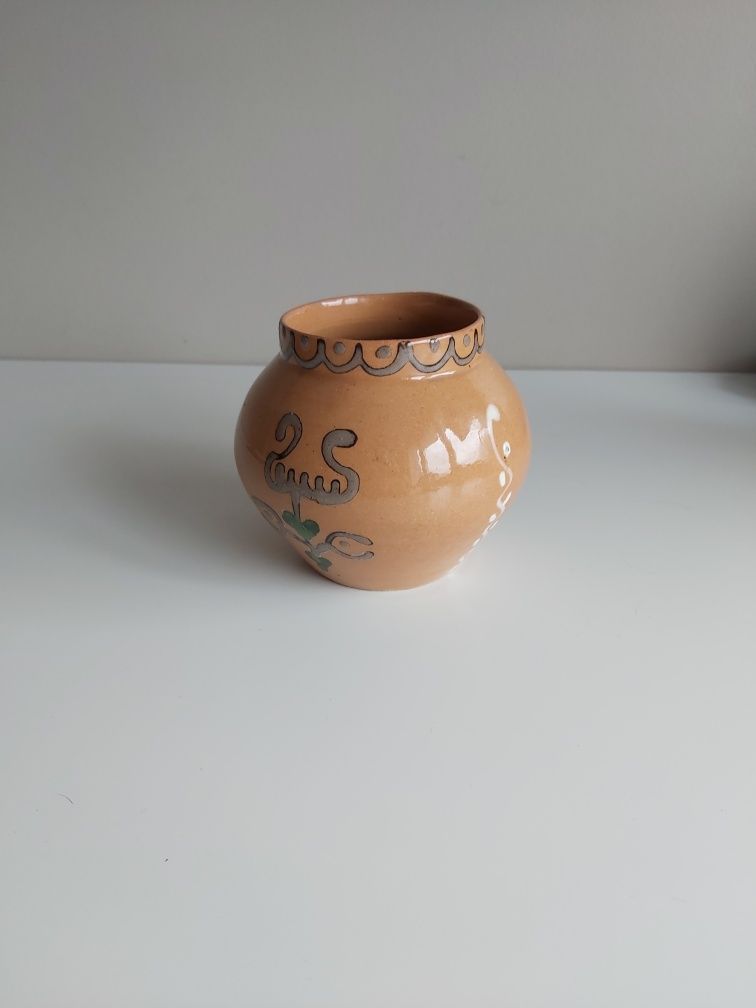 Wazonik mały wazon ceramika kaszubska Necel Chmielno Kaszuby