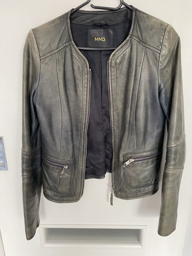 Kurtka skórzana damska Mango xs/s vintage