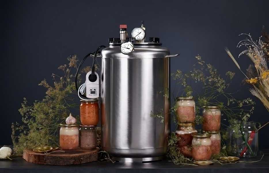 Топ продаж! Автоклав електричний нержавійка 24 банки нержавейка газ