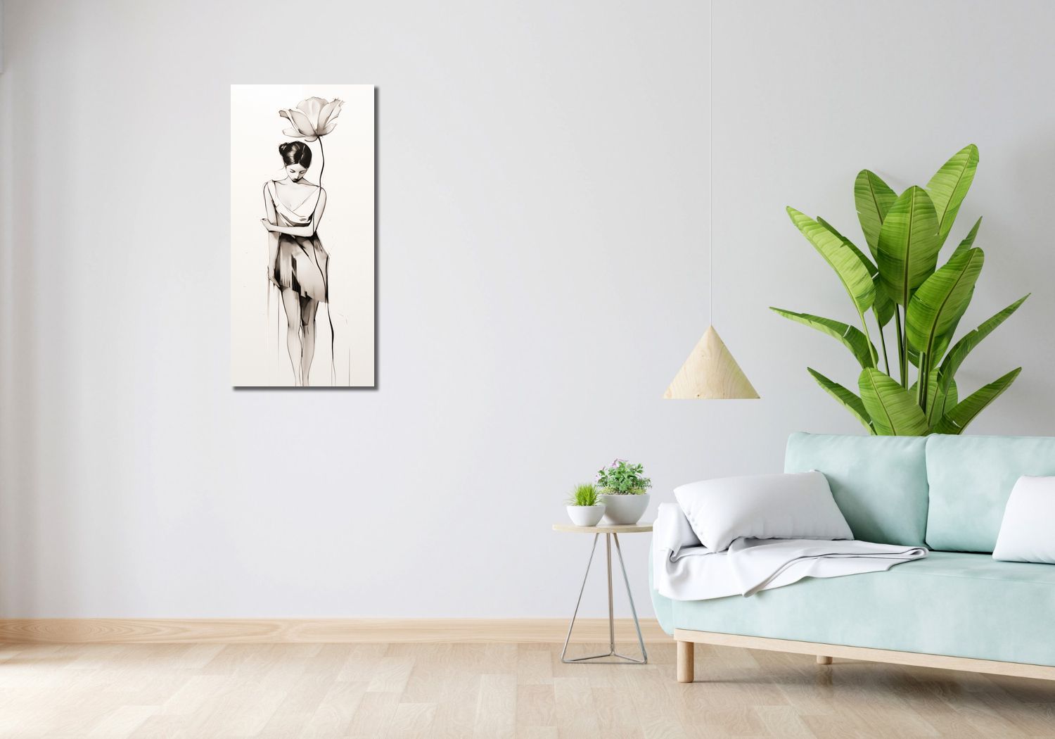 Obraz 40x90cm Samotna Kwiecista Muza