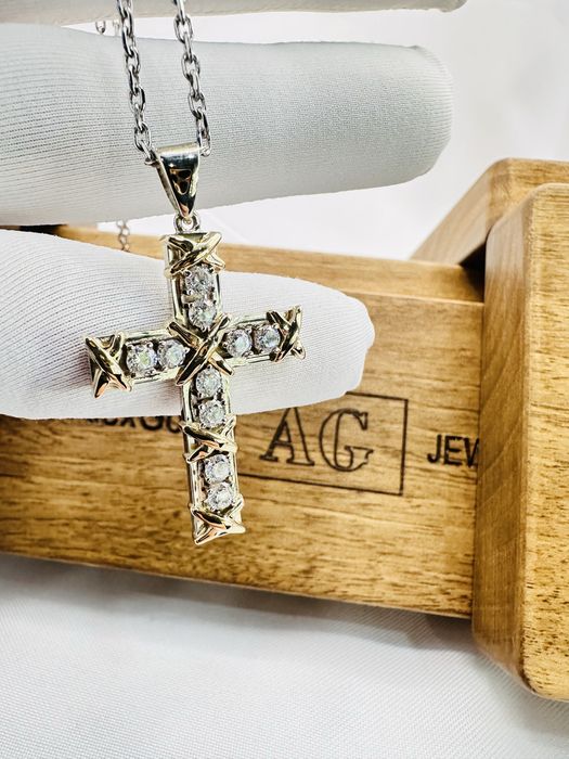 Золотой крест тиффани 585