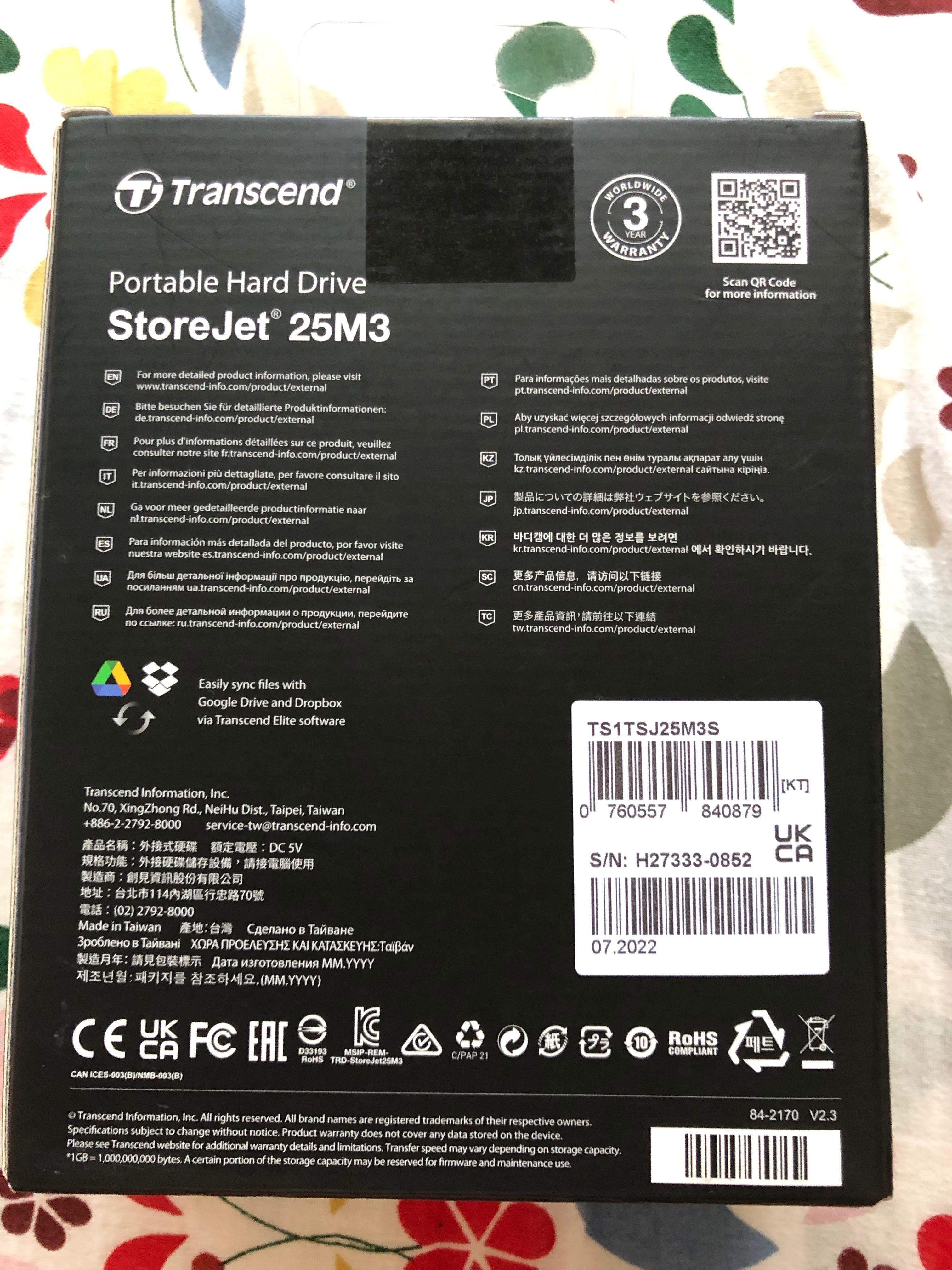 Disco Duro Transcend 1TB