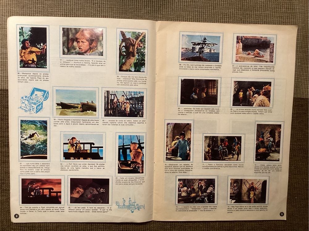 Caderneta de cromos PIPPI MEIAS ALTAS. 182 cromos. Completa.