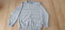 Szary sweterek 104 elegancki  granatowy sweter