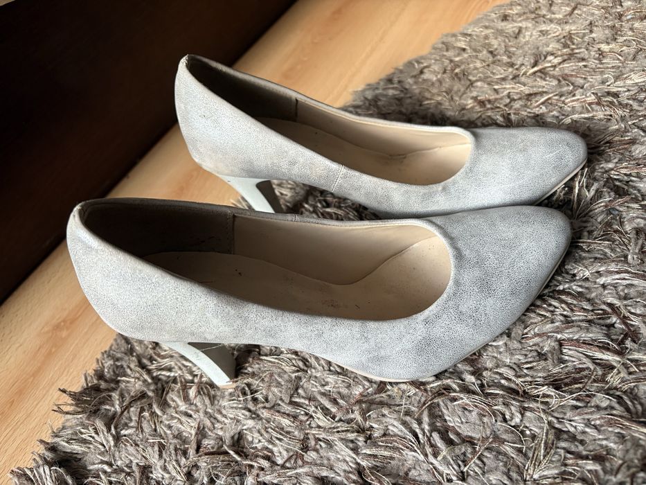 srebrne szpilki rozmiar 39 wygodne