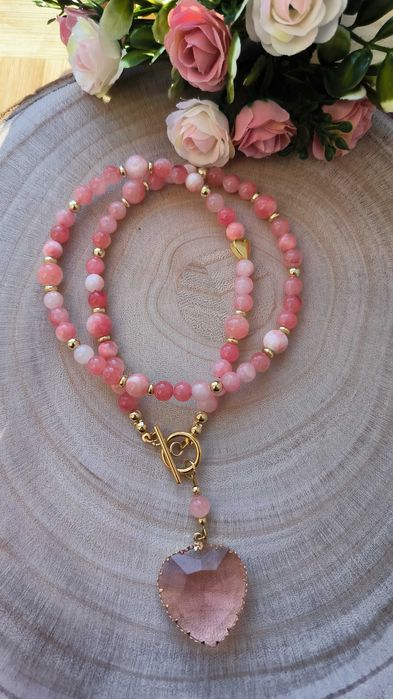 Wyjątkowy naszyjnik różowa namiętność