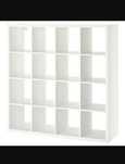 Estante Kallax Expedit branca 16 cubos 4x4 móvel IKEA armário