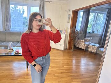 Sweter h&m czerwony