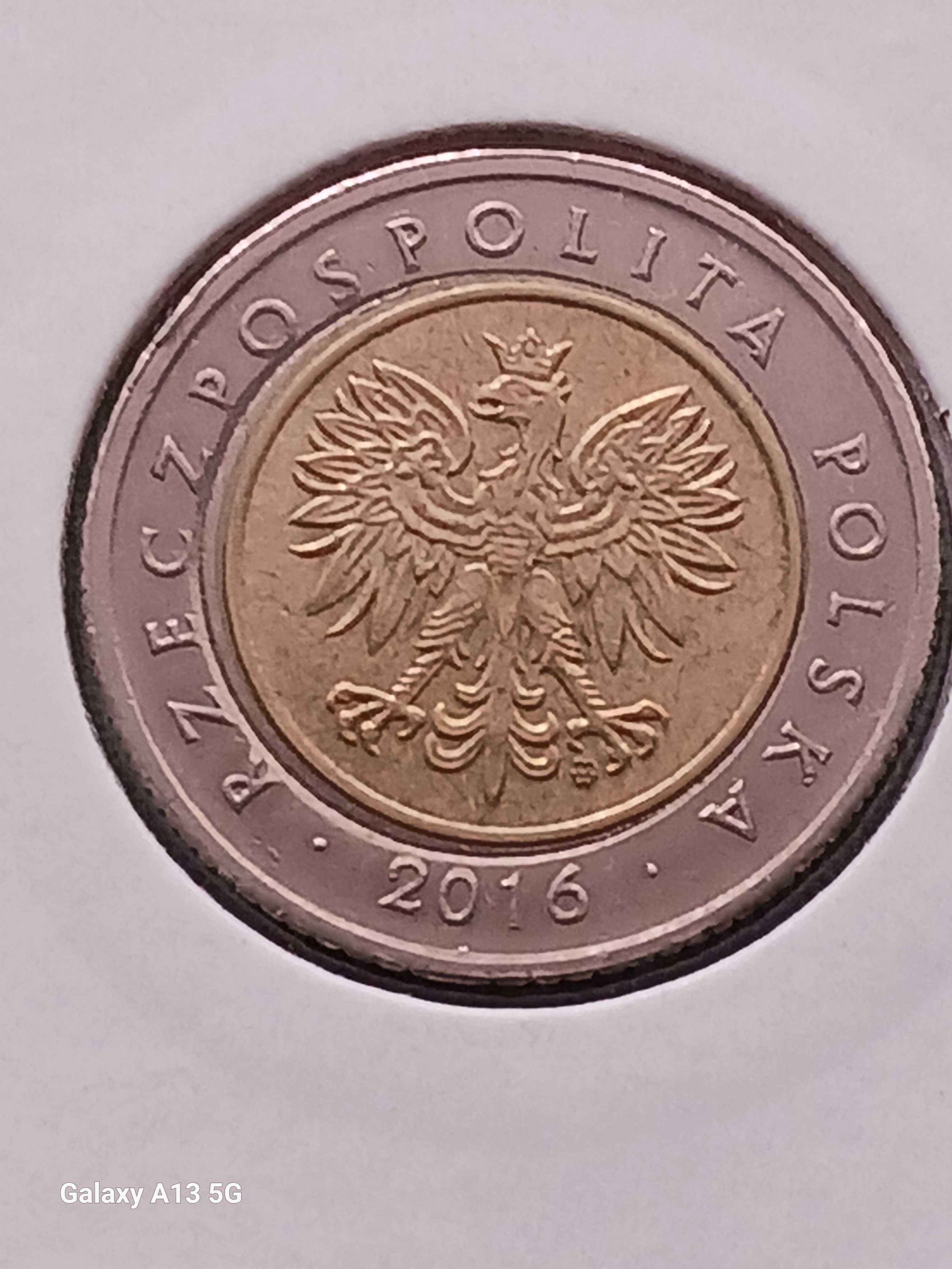 5 złotych 2016 r. Destrukt mennicy - piękny