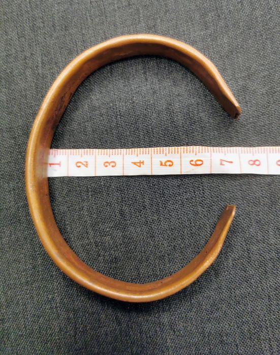 Unikalna ręcznie robiona miedziana bransoleta męska 100% czysta miedź