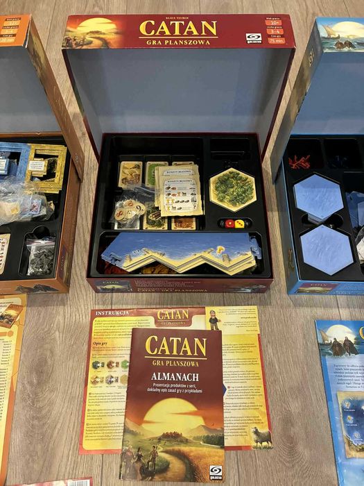 Osadnicy z CATANu + Żeglarze + Miasta i Rycerze + 2 dodatki małe