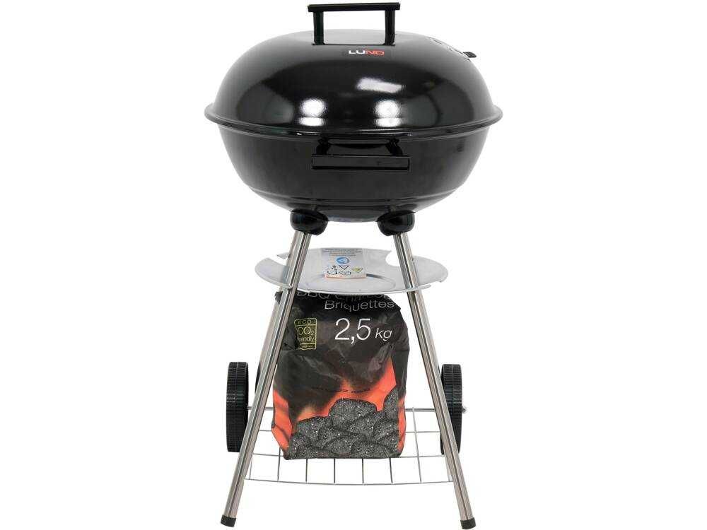 Grill marki Lund węglowy okrągły, ruszt 41 cm + pokrowiec GRATIS!