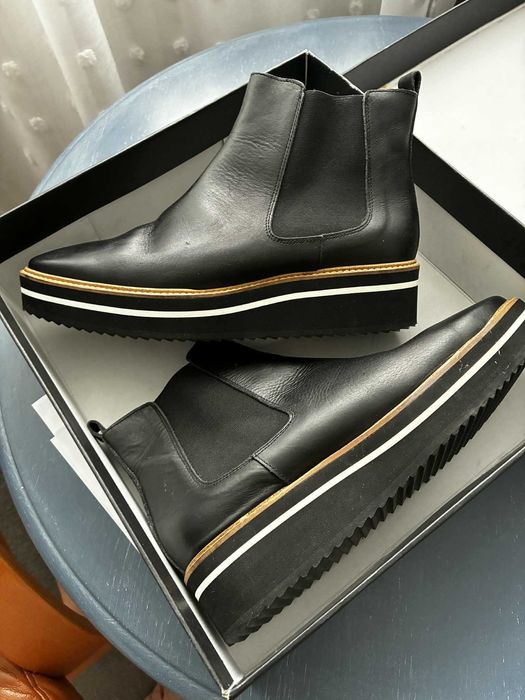 Czarne trzewiki-sztyblety ZIGN skóra