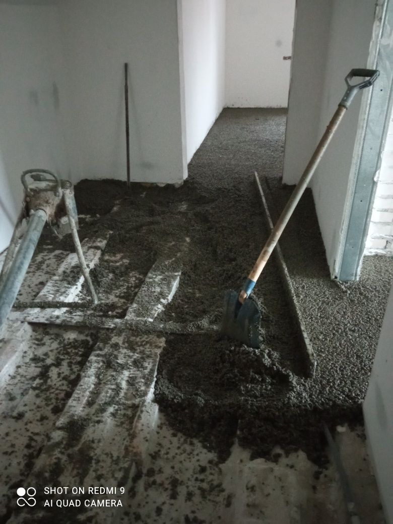 Posadzki Agregatem Mixokret Styrobeton.