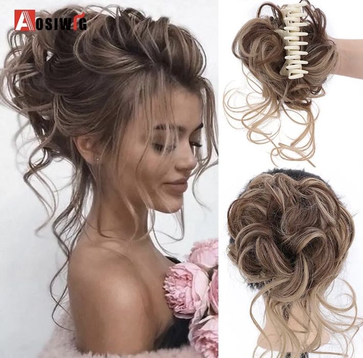 Шиньон на резинці , пучок на крабі, накладне волосся