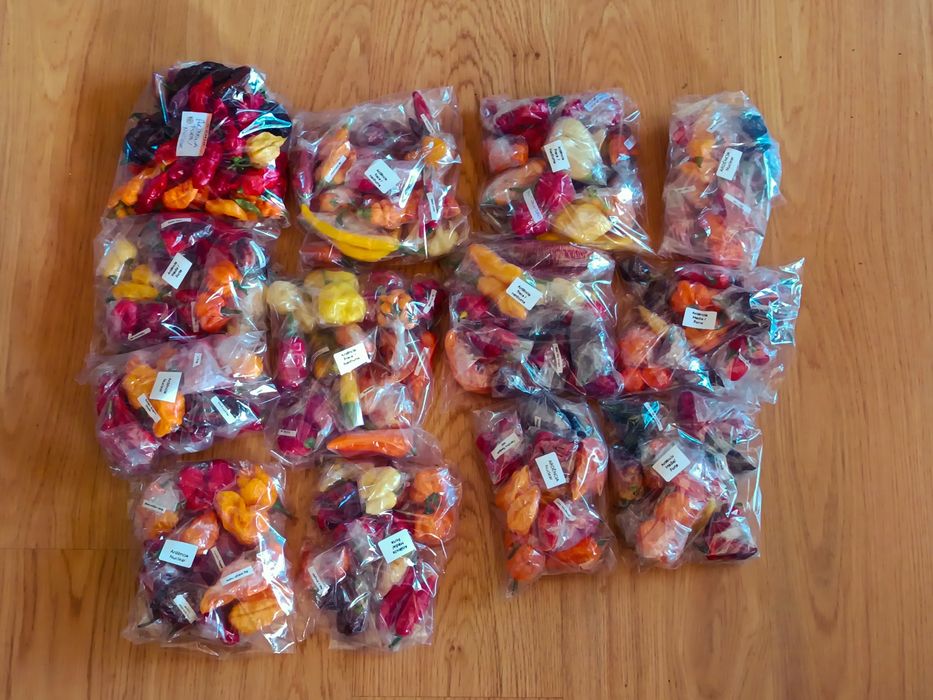 Caixa de malaguetas frescas ardência Média/Alta