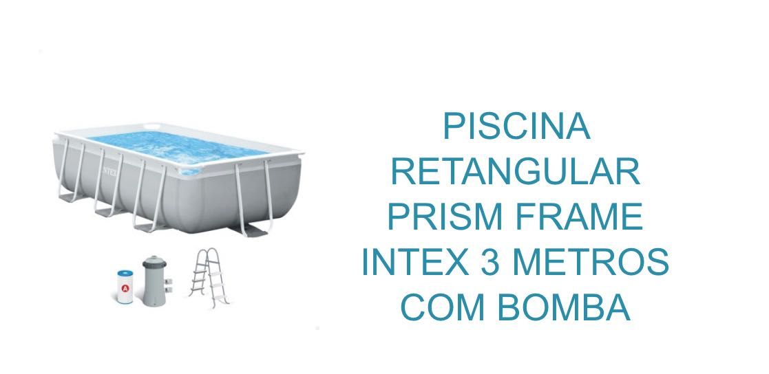 Piscina Intex 3x2m completa com pouco uso