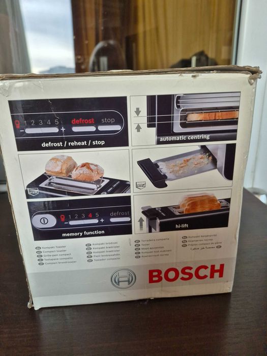 Тостер BOSCH модель TAT8613 GB/01, 860 W, цвет черный