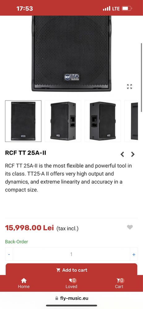 RCF TT 25 mk2 (electro voice,Dynacord,jbl,fbt)