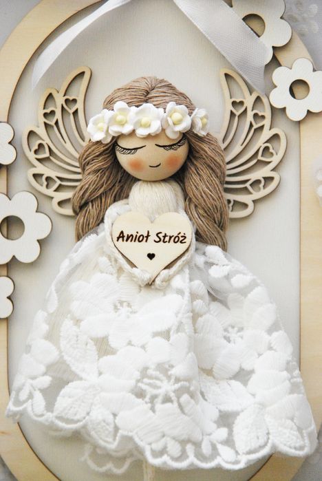 Anioł Stróż na ścianę w owalnej ramce | Aniołek w ramce