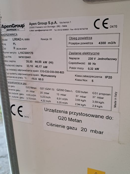 Nagrzewnica gazowa  apengroup   apen group  Rapid  LR 042