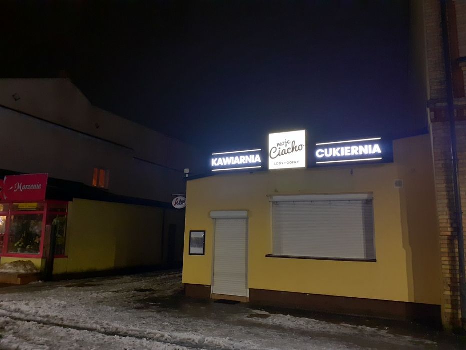 Kaseton baner reklamowy led Kawiarnia Cukiernia